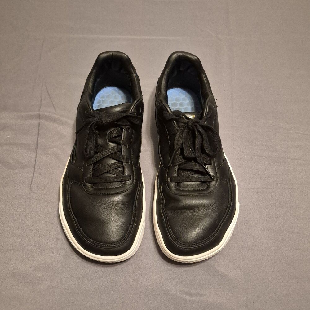 Flux Footwear Adapt Men Leather Trainer Men Size 10.5 Black Casual Sneaker Shoes
